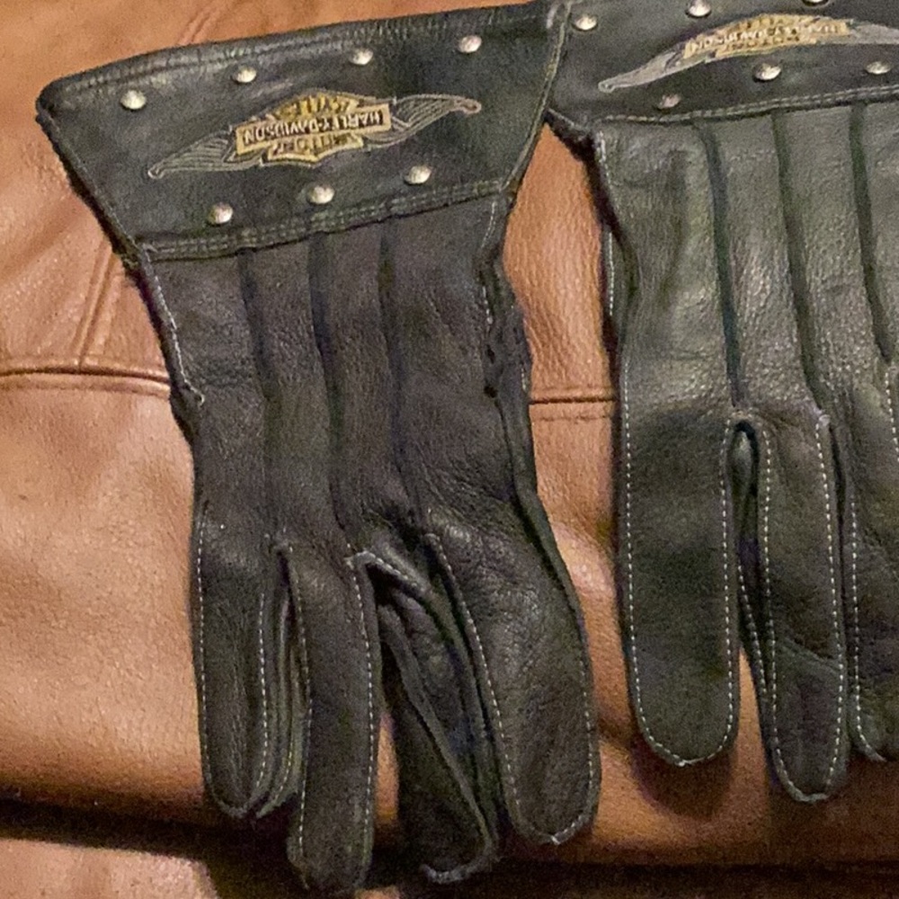 Harley davidson leather riding gloves